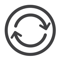 Wall Mural - repeat icon set. exchange and reverse switch vector symbol in a black filled and outlined style. ren