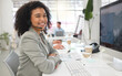 © peopleimages.com - Advisor, computer or portrait of woman in call center for consulting, online help or loan advice. Arms crossed, finance consultant or agent with smile for insurance service, support or communication