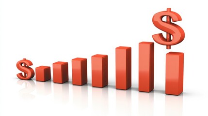 Wall Mural - growth chart for businesses, showcasing investment opportunities, profit margins, and analysis of fi