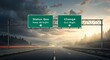 © Zakariayating - Highway Crossroads Status Quo Vs Change Decision Image