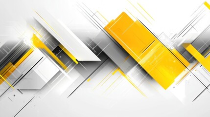 Abstract yellow grey tech design, dynamic lines, website banner