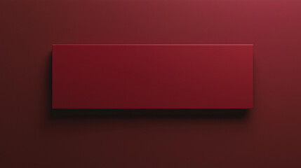 maroon  blank rectangular banner isolated on maroon background