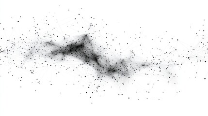 Abstract data stream flowing, white background, digital network, technology concept