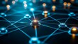 © Ilja - Glowing Nodes Interconnected in a Complex Network, Representing Data Flow and Digital Communication.