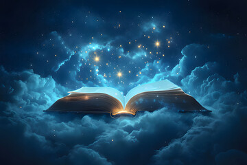 Wall Mural - discovering the wonders of imagination through generative ai art in a celestial realm of clouds and 