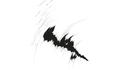 Wall Mural - abstract black and white background with curve stroke line hand drawn illustration