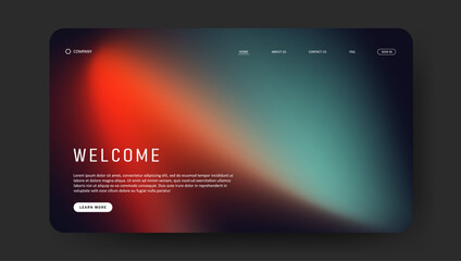 Wall Mural - fluid gradient landing page website design.