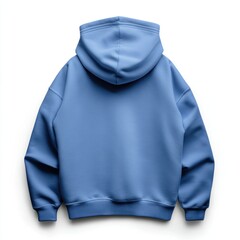 Wall Mural - Blue Hoodie Sweatshirt Back View Mockup isolated we transparent background