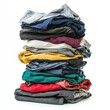 © MS Store - Large Stack Colorful Clothes Pile heap isolated ol transparent background