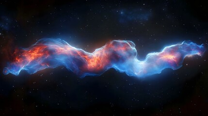 Poster - Captivating Cosmic Swirls Glowing Nebula in Vibrant Hues Amid the Galactic Expanse Showcasing the Mesmerizing Beauty and Power of the Universe s Interstellar Phenomena