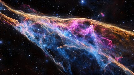 Aufkleber - Captivating image of a vibrant dynamic cosmic explosion filled with swirling energy colorful clouds and mesmerizing patterns showcasing the grandeur and mystery of the universe