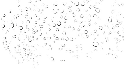 Aufkleber - Mesmerizing Water Droplets on Transparent Surface Capturing the Beauty of Natural Minimalism and Tranquility