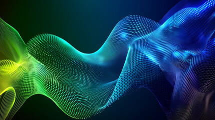 Digital Binary Code Background with Neon Lighting