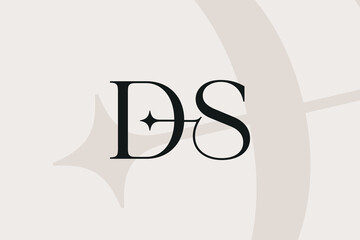 Wall Mural - ds or sd letter logo icon design. classic style luxury initials monogram.