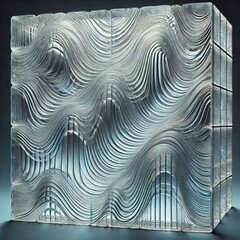 Wall Mural - Glass Block wavy distorted texture