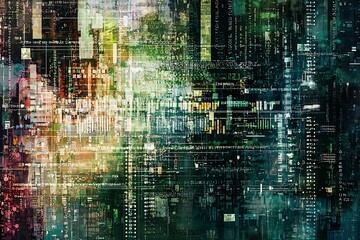 Wall Mural - programming code abstract technology background, featuring software developer tools and computer scr