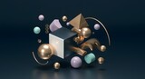 3D Geometric Shapes with Glow