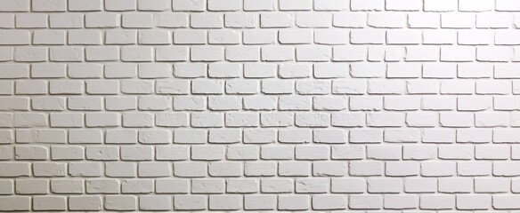 Wall Mural - white brick wall may used as background
