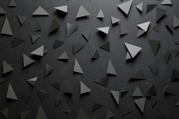 Wall Mural - Abstract dark background with scattered black triangles.