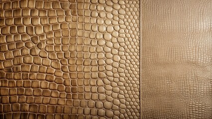 Poster - Luxurious Golden Reptile Skin Texture with Seam Detail