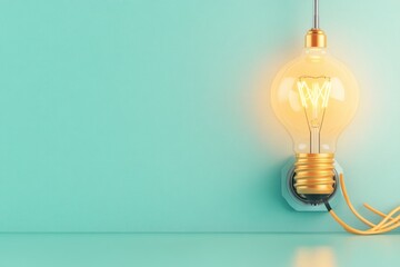 Aufkleber - A simple cartoon of a power cord being unplugged from a socket, with a light bulb dimming above it, against a plain white canvas