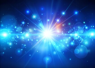 Wall Mural - abstract blue background with gradient, glowing light effects