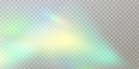 Wall Mural - colourful vector lens, crystal rainbow light and flare transparent effects.overlay for backgrounds.t