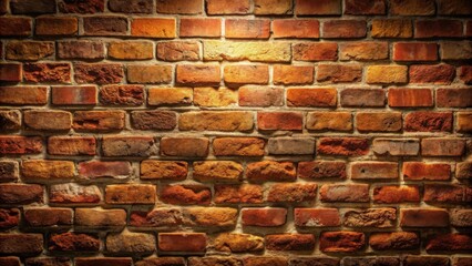 Aufkleber - Illuminated Rustic Brick Wall Texture A Detailed Close-Up Shot