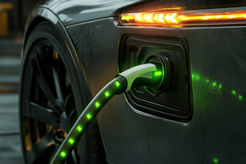 Electric car charging from modern electric station