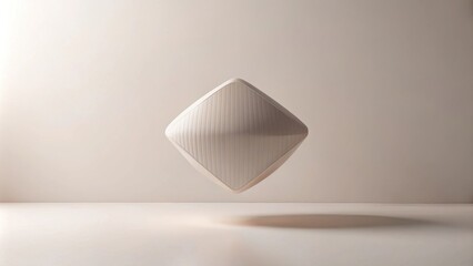 Poster - Abstract Beige Diamond Shape Floating in Minimalist Room