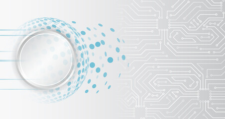 Wall Mural - science concept, circles with shadows and lines. abstract hi tech communication for presentation or 