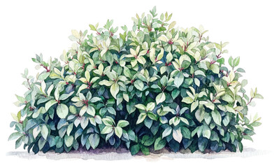 Wall Mural - PNG Euonymus bushes plant illustration watercolor.