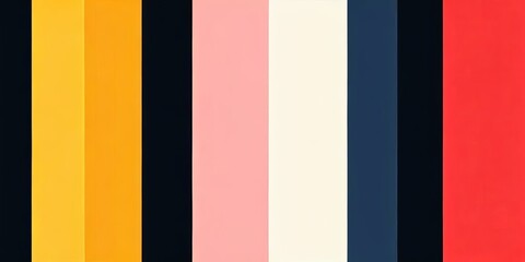 Poster - A colorful striped pattern with black and white stripes