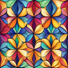 Wall Mural - The seamless colorful pattern background	