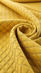 Poster - A yellow fabric with a diamond pattern