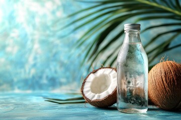 Wall Mural - Refreshing Coconut Water Bottle with Coconuts