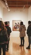 © Ariestia - Art Gallery Visitors View Abstract Painting