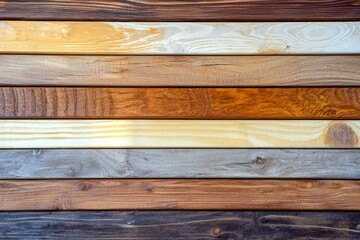 Wall Mural - Colorful wood boards background.