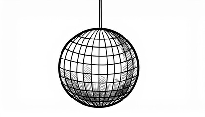 Wall Mural - disco ball isolated on white