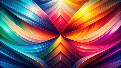 Aufkleber - Abstract Vibrant Swirls of Color in a Symmetrical Design