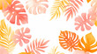 © Lailatul - Tropical leaves, summer, background, design, illustration, for website or print