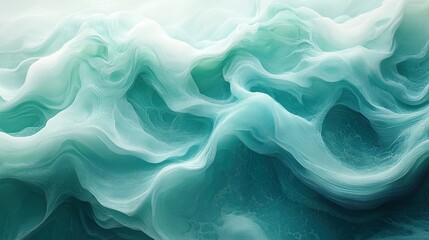 Wall Mural - Turquoise smoke waves background; abstract use for web or graphic design