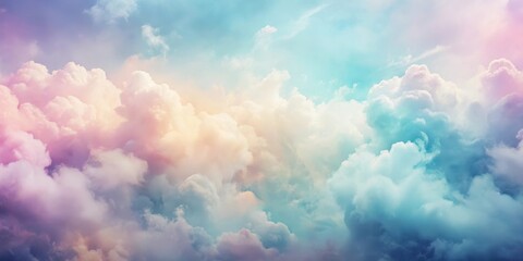 Poster - Cloudy soft pastel colors abstract background with gentle mist and subtle texture, evoking a serene and dreamy atmosphere , mist, gentle texture