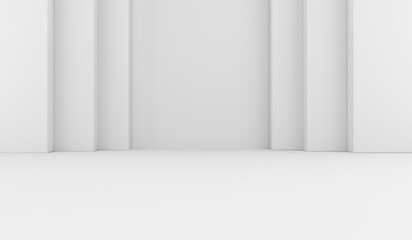 Wall Mural - Architecture background geometric arched interior 3d render
