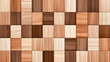 © Lailatul - Wood tile texture background, square pattern, brown tones, home decor, design element