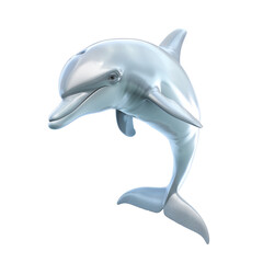 Wall Mural - playful dolphin leaping joyfully in the oceans waves with a bright smile on a sunny day