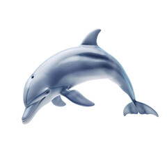 Wall Mural - graceful dolphin swimming underwater with smooth movements and joyful expression