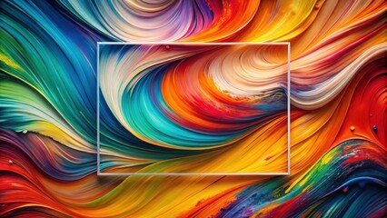 Poster - Abstract Swirling Color Display with a Modern Frame for Design Inspiration