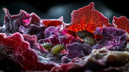 Poster - Closeup examination of liver flukes in cattle veterinary science microscopic analysis farm environment intriguing perspective