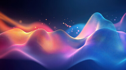 Wall Mural - vibrant abstract waves of color create dynamic visual experience
